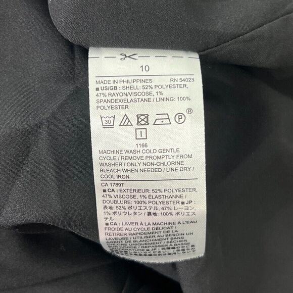 Banana Republic Pin Stripe Black White Sleeveless Striped Dress Size 10 NEW - Picture 7 of 10